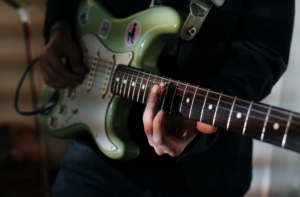 green guitar